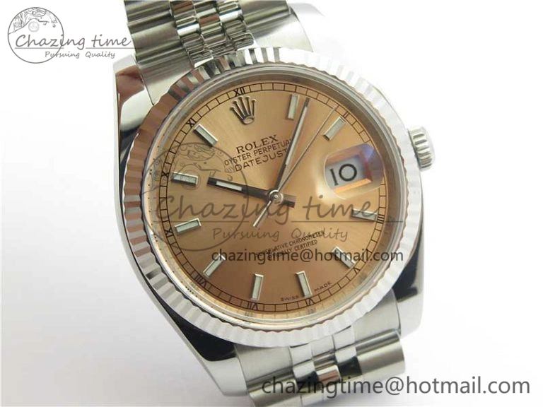 DateJust 36 SS 116234 ARF 1:1 Best Edition 904L Steel Pink Dial on Jubilee Bracelet SH3135 V Versatile 3212