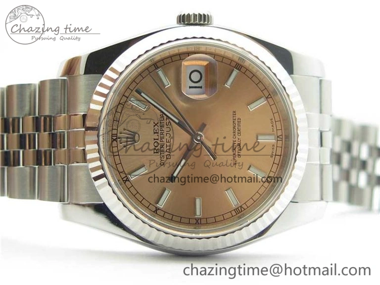 DateJust 36 SS 116234 ARF 1:1 Best Edition 904L Steel Pink Dial on Jubilee Bracelet SH3135 V Versatile 3212
