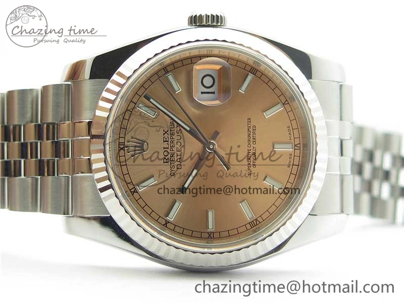 DateJust 36 SS 116234 ARF 1:1 Best Edition 904L Steel Pink Dial on Jubilee Bracelet SH3135 V Versatile 3212