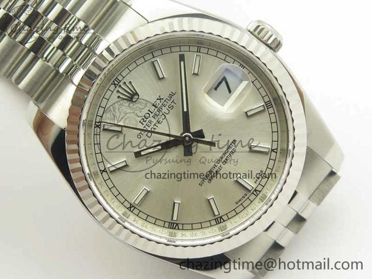 DateJust 36 SS 116234 ARF 1:1 Best Edition 904L Steel Silver Dial on Jubilee Bracelet SH3135 V ZeroBulk 10682