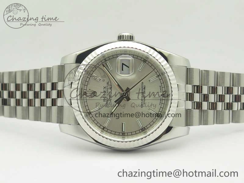 DateJust 36 SS 116234 ARF 1:1 Best Edition 904L Steel Silver Dial on Jubilee Bracelet SH3135 V ZeroBulk 10682