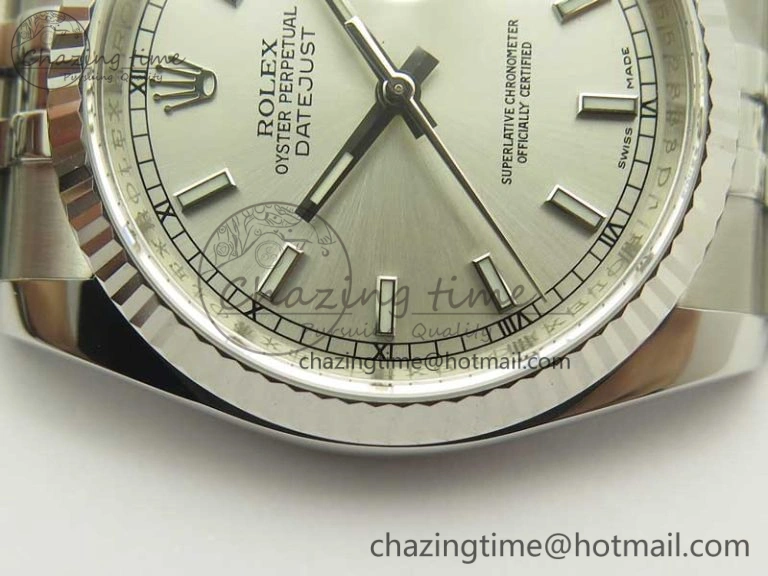 DateJust 36 SS 116234 ARF 1:1 Best Edition 904L Steel Silver Dial on Jubilee Bracelet SH3135 V ZeroBulk 10682