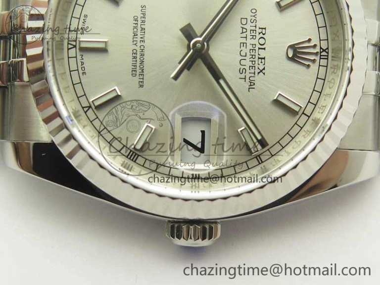 DateJust 36 SS 116234 ARF 1:1 Best Edition 904L Steel Silver Dial on Jubilee Bracelet SH3135 V ZeroBulk 10682