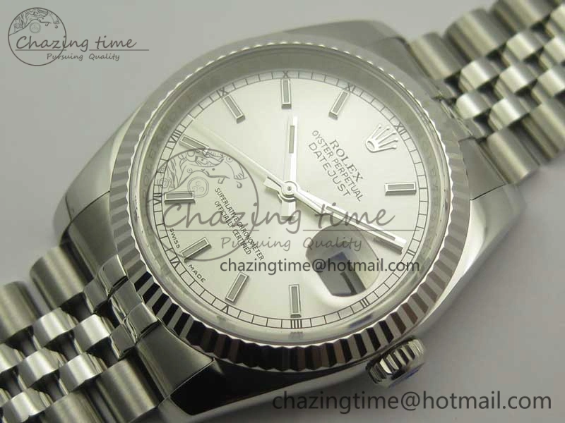 DateJust 36 SS 116234 ARF 1:1 Best Edition 904L Steel Silver Dial on Jubilee Bracelet SH3135 V ZeroBulk 10682