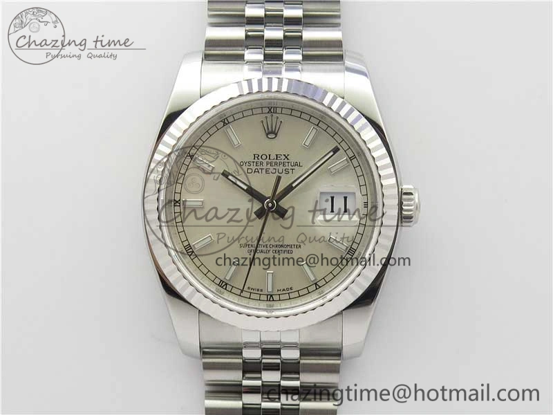 DateJust 36 SS 116234 ARF 1:1 Best Edition 904L Steel Silver Dial on Jubilee Bracelet SH3135 V Contemporary 3213