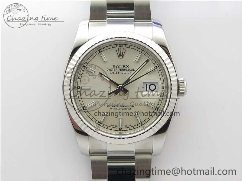 DateJust 36 SS 116234 ARF 1:1 Best Edition 904L Steel Silver Dial on Oyster Bracelet SH3135 V Versatile 3191