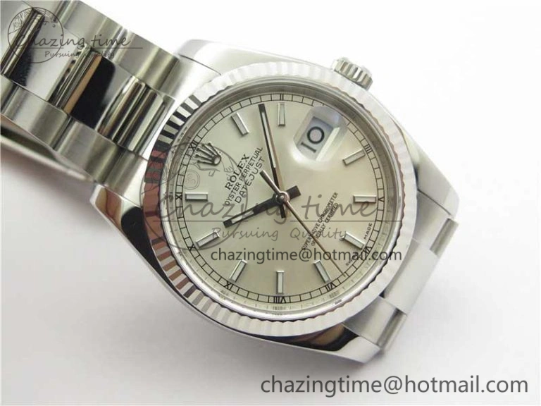 DateJust 36 SS 116234 ARF 1:1 Best Edition 904L Steel Silver Dial on Oyster Bracelet SH3135 V Versatile 3191