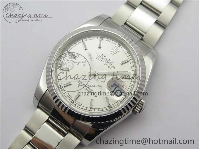 DateJust 36 SS 116234 ARF 1:1 Best Edition 904L Steel Silver Dial on Oyster Bracelet SH3135 V Versatile 3191