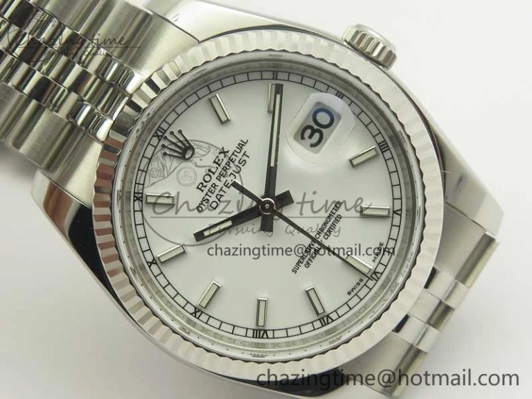DateJust 36 SS 116234 ARF 1:1 Best Edition 904L Steel White Dial on Jubilee Bracelet SH3135 V Versatile 10680