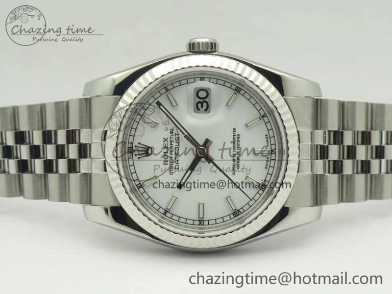 DateJust 36 SS 116234 ARF 1:1 Best Edition 904L Steel White Dial on Jubilee Bracelet SH3135 V Versatile 10680
