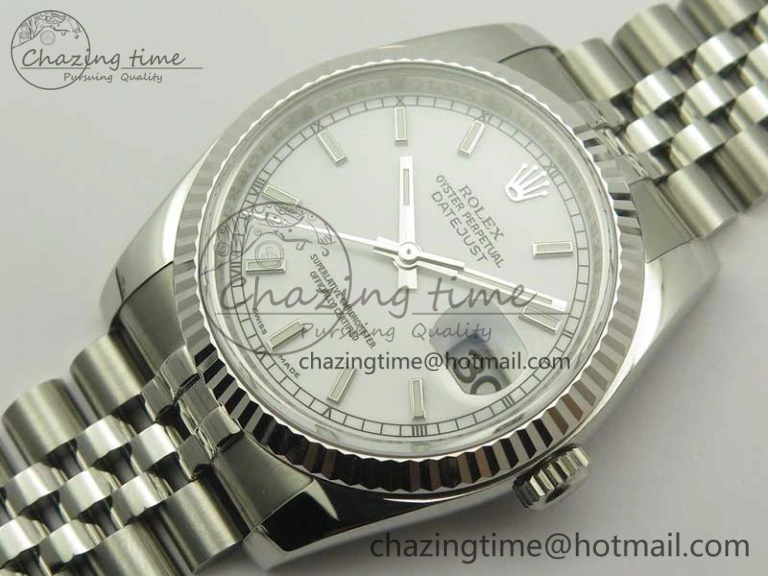 DateJust 36 SS 116234 ARF 1:1 Best Edition 904L Steel White Dial on Jubilee Bracelet SH3135 V Versatile 10680