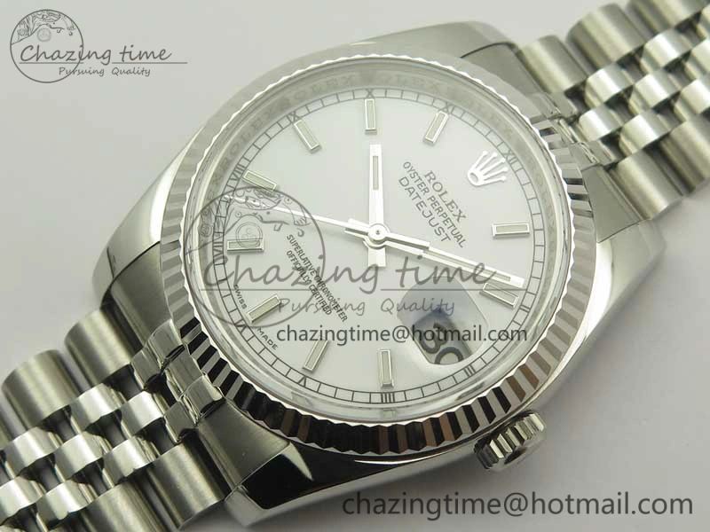 DateJust 36 SS 116234 ARF 1:1 Best Edition 904L Steel White Dial on Jubilee Bracelet SH3135 V Versatile 10680