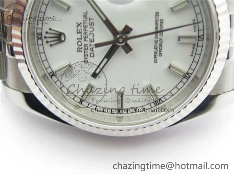 DateJust 36 SS 116234 ARF 1:1 Best Edition 904L Steel White Dial on Jubilee Bracelet SH3135 V Resilient 3215