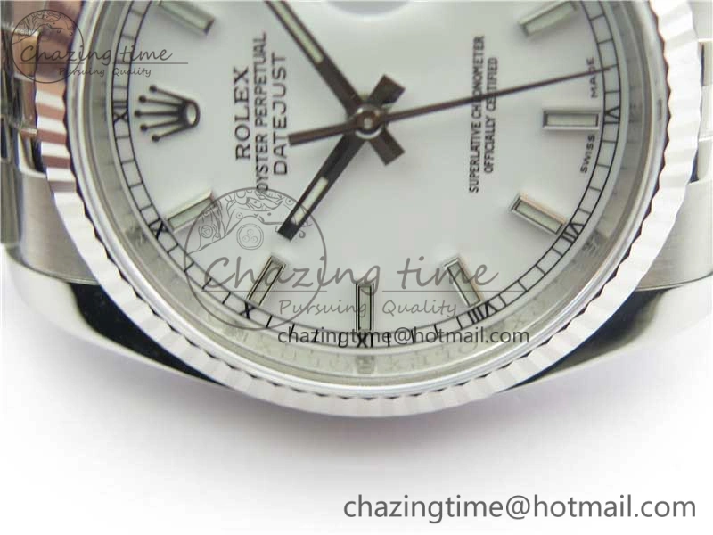 DateJust 36 SS 116234 ARF 1:1 Best Edition 904L Steel White Dial on Jubilee Bracelet SH3135 V Resilient 3215