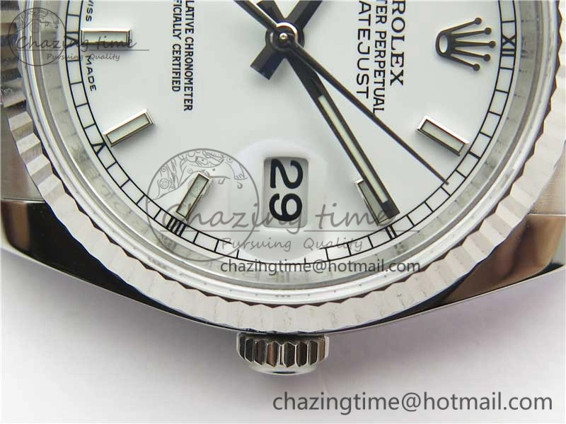 DateJust 36 SS 116234 ARF 1:1 Best Edition 904L Steel White Dial on Jubilee Bracelet SH3135 V Resilient 3215