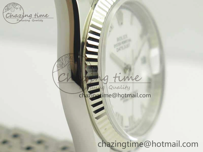 Affordable DateJust 36 SS 116234 ARF 1:1 Best Edition White Roman Dial Fluted On SS Jubilee Bracelet SA 3464