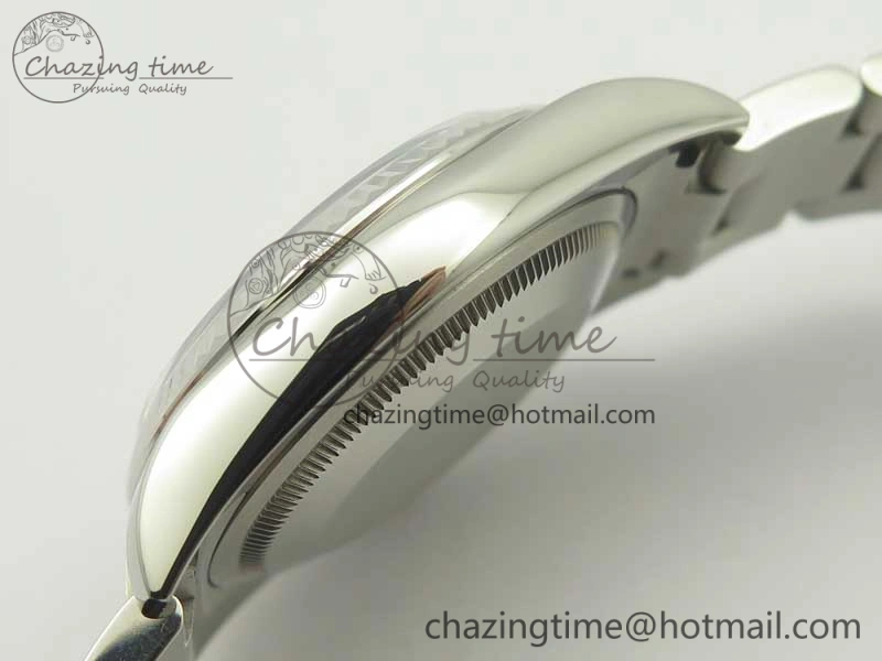 EyeCatching DateJust 36 SS 116234 Fluted Bezel DJF Best Edition Silver Dial Stick Markers on SS Oyster Bracelet A 3366