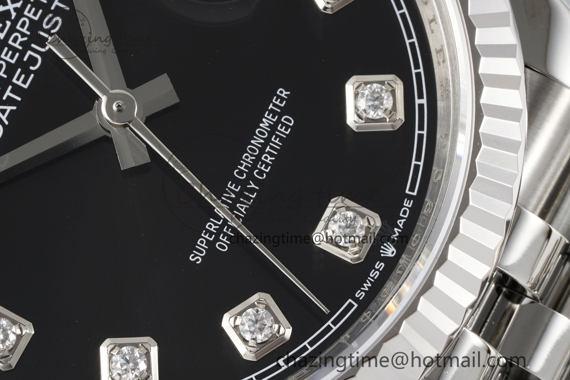 Breathable DateJust 36 SS 116234 VSF 1:1 Best Edition 904L Steel Black Diamonds Dial on Jubilee Bracelet VS 2089