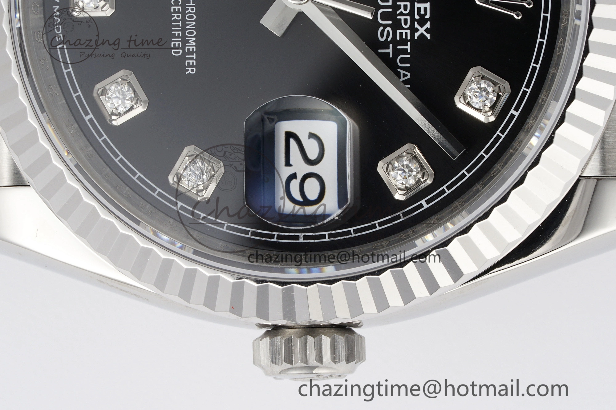 Breathable DateJust 36 SS 116234 VSF 1:1 Best Edition 904L Steel Black Diamonds Dial on Jubilee Bracelet VS 2089