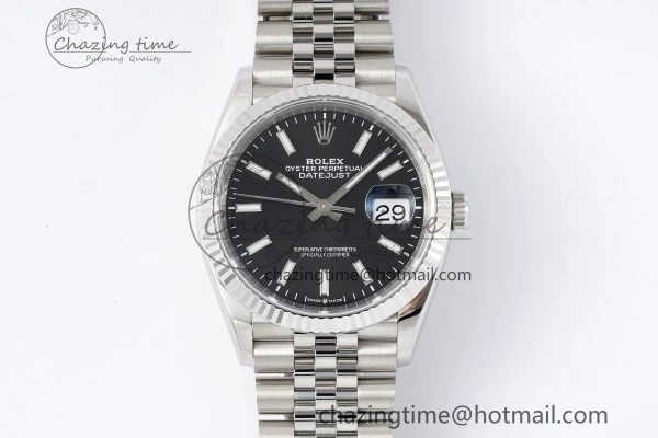 DateJust 36 SS 116234 VSF 1:1 Best Edition 904L Steel Black Stick Dial on Jubilee Bracelet VS Efficient 2090