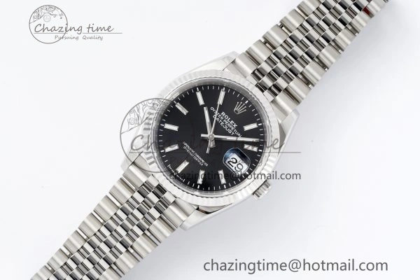 DateJust 36 SS 116234 VSF 1:1 Best Edition 904L Steel Black Stick Dial on Jubilee Bracelet VS Efficient 2090