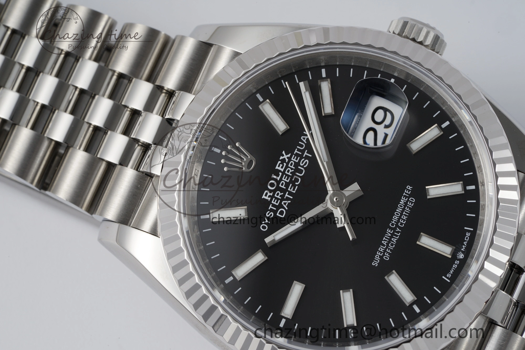 DateJust 36 SS 116234 VSF 1:1 Best Edition 904L Steel Black Stick Dial on Jubilee Bracelet VS Efficient 2090
