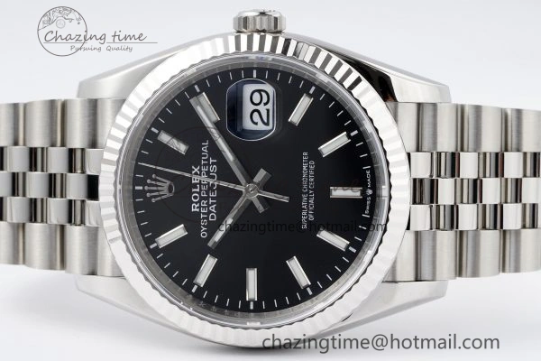 DateJust 36 SS 116234 VSF 1:1 Best Edition 904L Steel Black Stick Dial on Jubilee Bracelet VS Efficient 2090