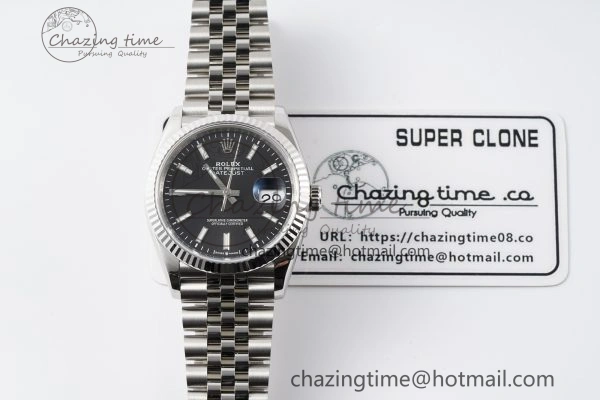 DateJust 36 SS 116234 VSF 1:1 Best Edition 904L Steel Black Stick Dial on Jubilee Bracelet VS Efficient 2090