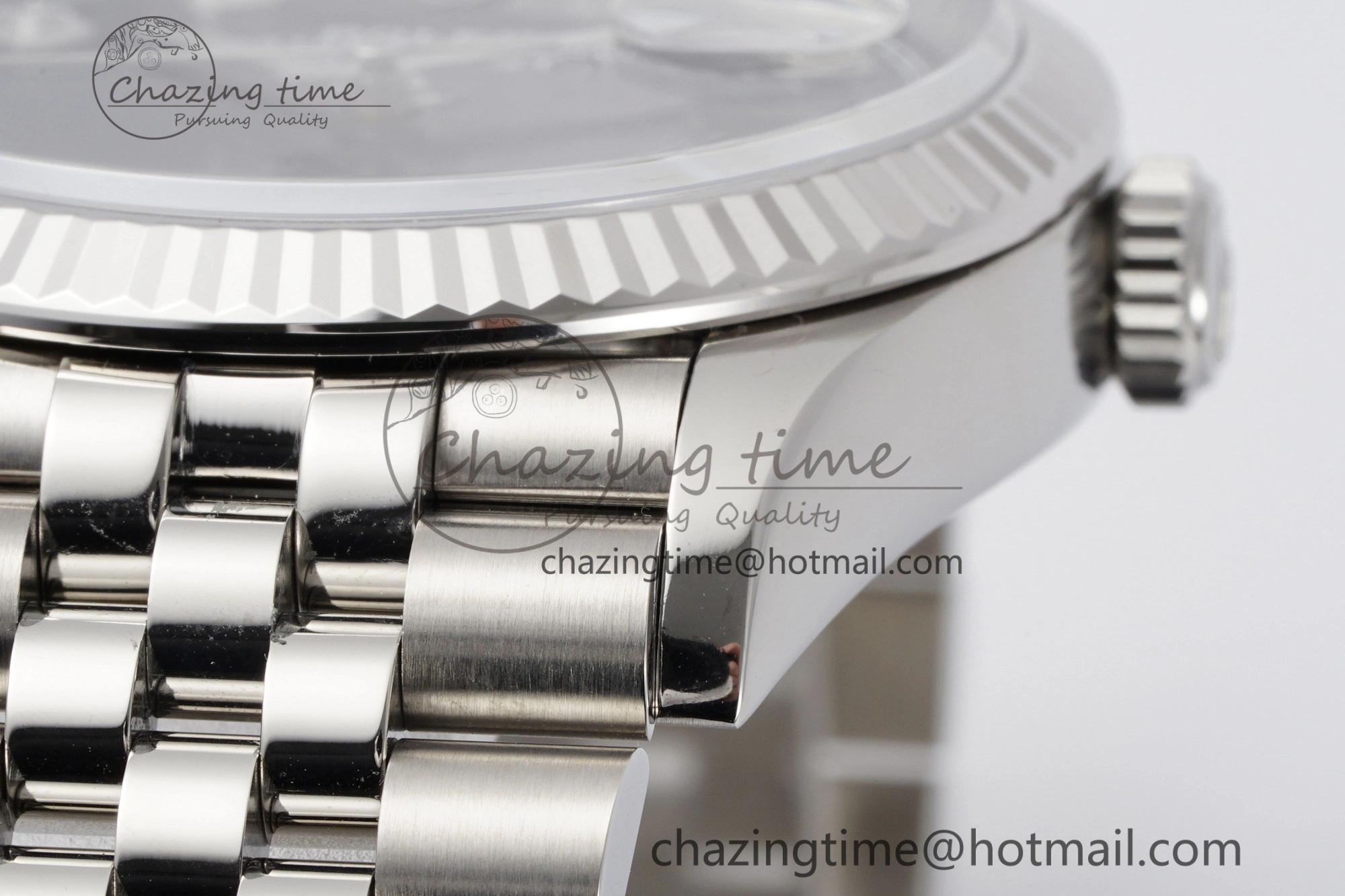 SmoothTexture DateJust 36 SS 116234 VSF 1:1 Best Edition 904L Steel Blue Diamonds Dial on Jubilee Bracelet VS 10156