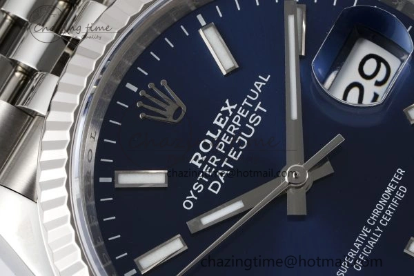 QuickDry DateJust 36 SS 116234 VSF 1:1 Best Edition 904L Steel Blue Stick Dial on Jubilee Bracelet VS 2091