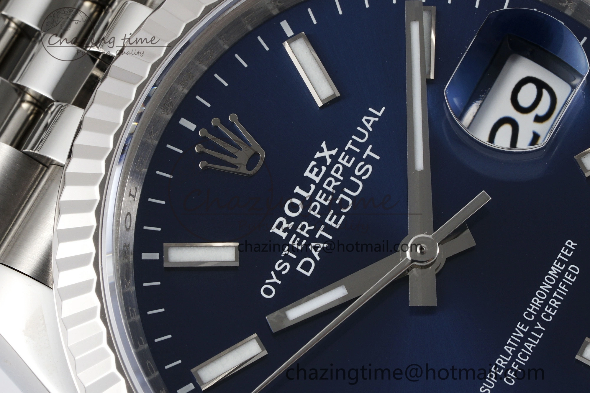 QuickDry DateJust 36 SS 116234 VSF 1:1 Best Edition 904L Steel Blue Stick Dial on Jubilee Bracelet VS 2091
