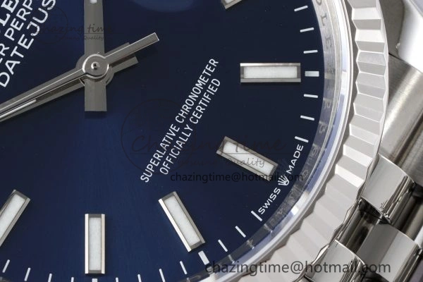 QuickDry DateJust 36 SS 116234 VSF 1:1 Best Edition 904L Steel Blue Stick Dial on Jubilee Bracelet VS 2091