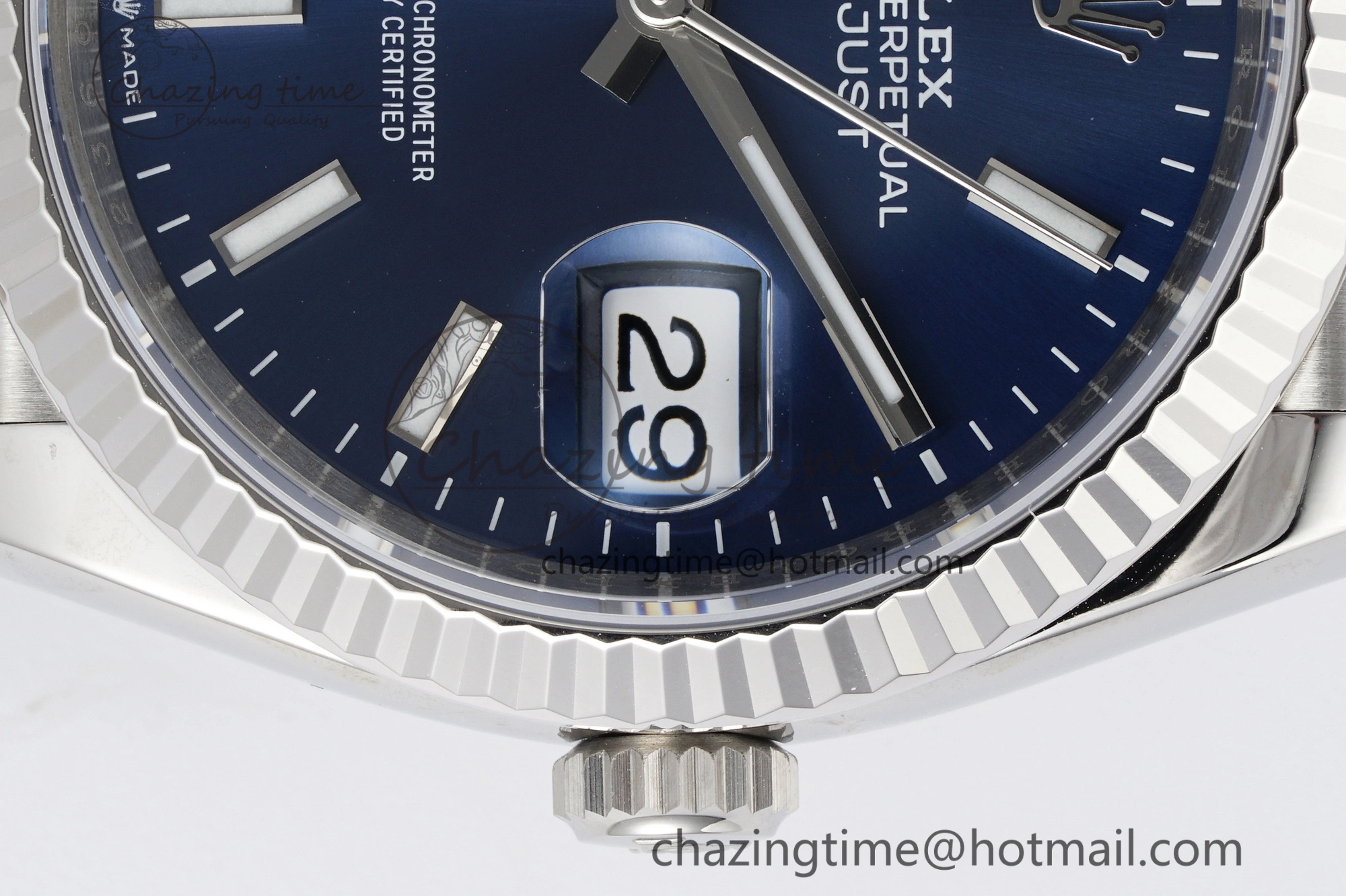 QuickDry DateJust 36 SS 116234 VSF 1:1 Best Edition 904L Steel Blue Stick Dial on Jubilee Bracelet VS 2091