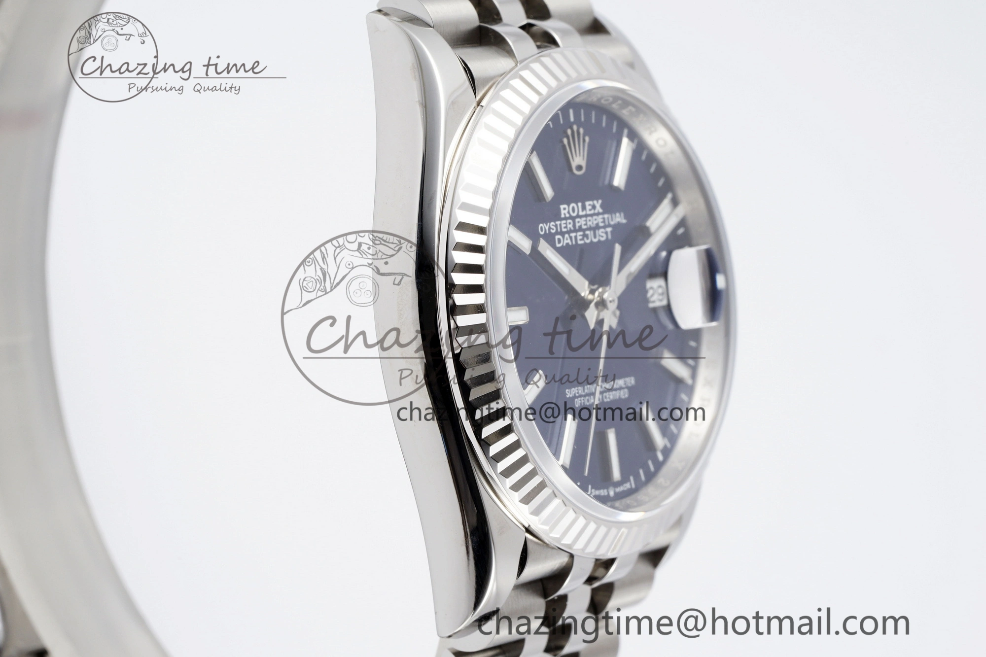 QuickDry DateJust 36 SS 116234 VSF 1:1 Best Edition 904L Steel Blue Stick Dial on Jubilee Bracelet VS 2091