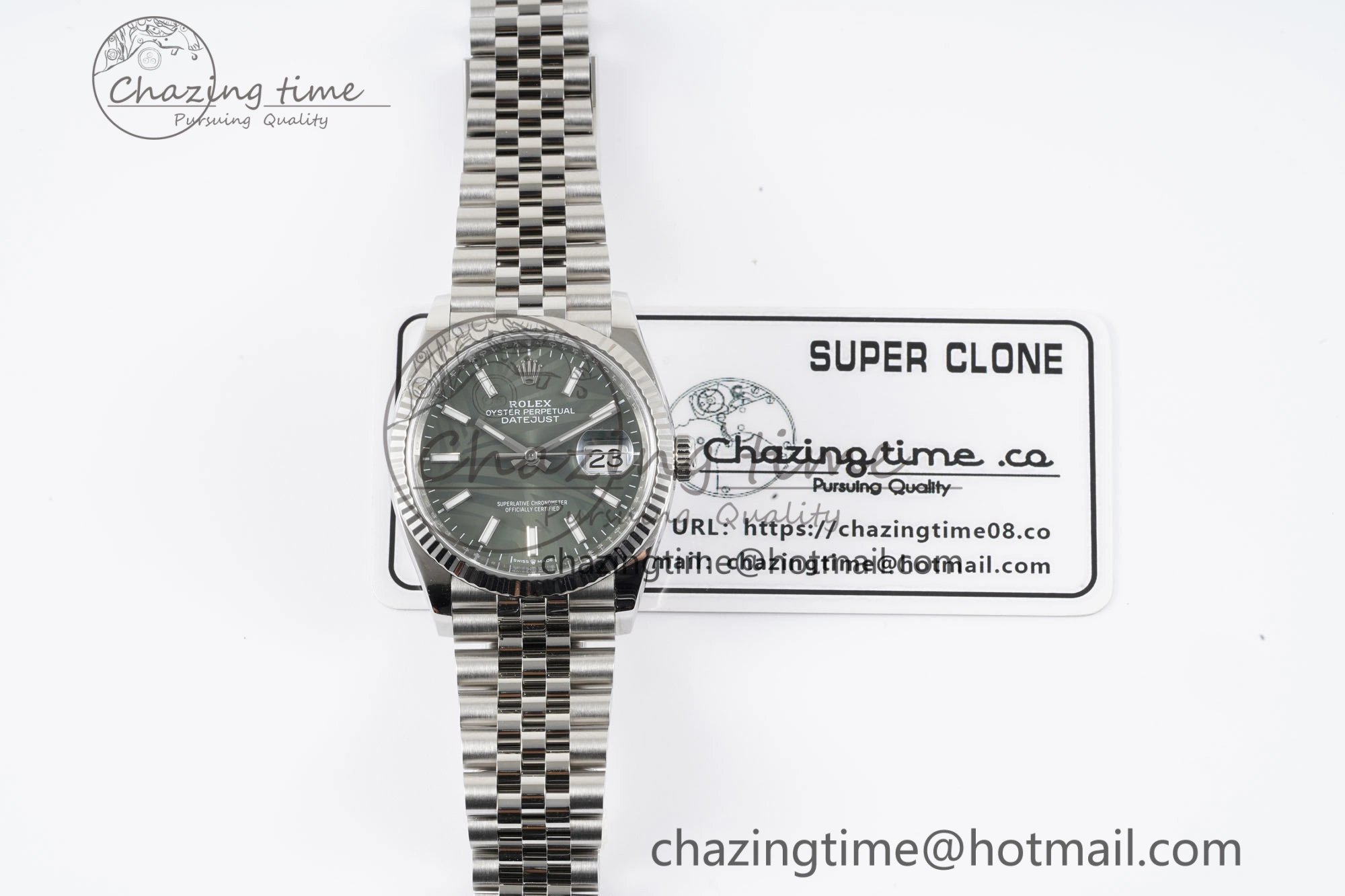 DateJust 36 SS 116234 VSF 1:1 Best Edition 904L Steel Green Leaf Dial on Jubilee Bracelet VS Lightweight 10137