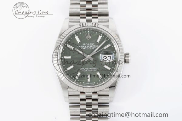 DateJust 36 SS 116234 VSF 1:1 Best Edition 904L Steel Green Leaf Dial on Jubilee Bracelet VS Lightweight 10137