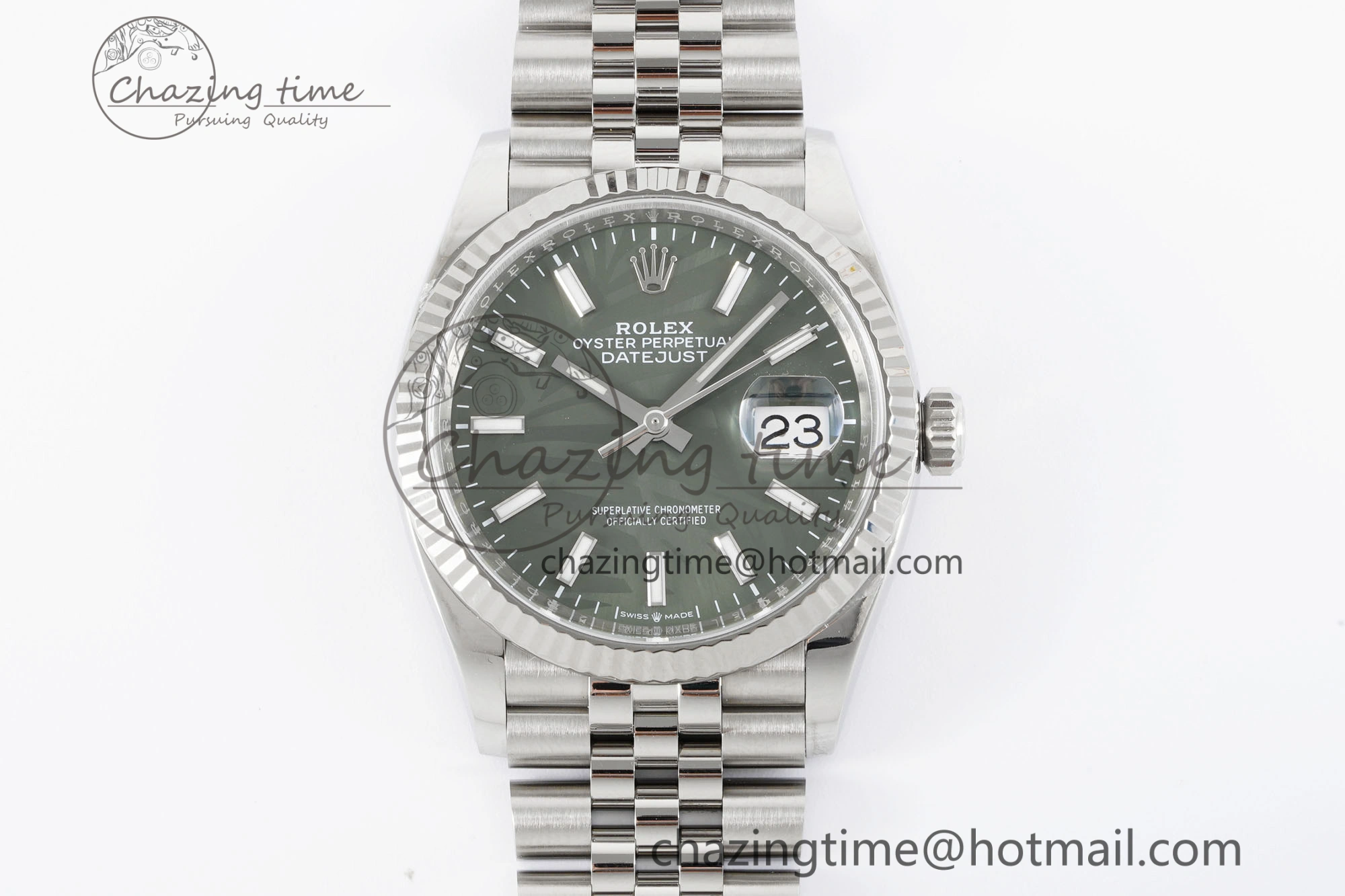 DateJust 36 SS 116234 VSF 1:1 Best Edition 904L Steel Green Leaf Dial on Jubilee Bracelet VS Lightweight 10137