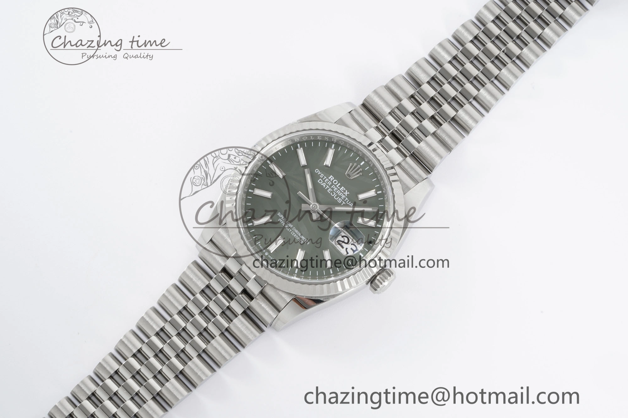 DateJust 36 SS 116234 VSF 1:1 Best Edition 904L Steel Green Leaf Dial on Jubilee Bracelet VS Lightweight 10137