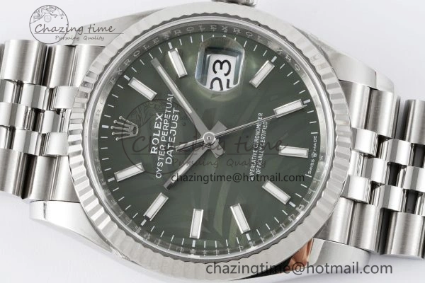 DateJust 36 SS 116234 VSF 1:1 Best Edition 904L Steel Green Leaf Dial on Jubilee Bracelet VS Lightweight 10137
