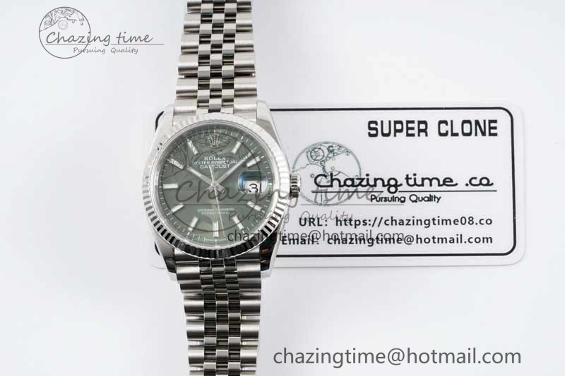 DateJust 36 SS 116234 VSF 1:1 Best Edition 904L Steel Green Leaf Dial on Jubilee Bracelet VS Colorful 2056