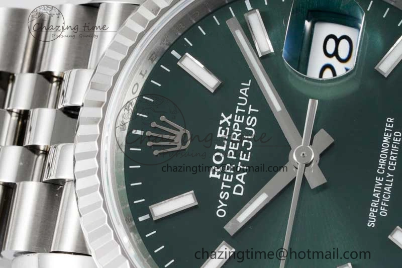 DateJust 36 SS 116234 VSF 1:1 Best Edition 904L Steel Green Sundust Dial on Jubilee Bracelet VS SmoothTexture 10142