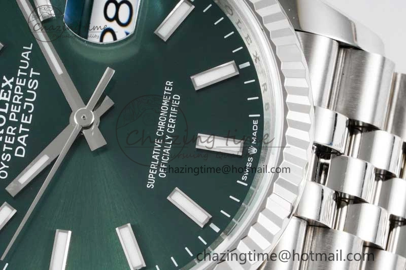 DateJust 36 SS 116234 VSF 1:1 Best Edition 904L Steel Green Sundust Dial on Jubilee Bracelet VS SmoothTexture 10142