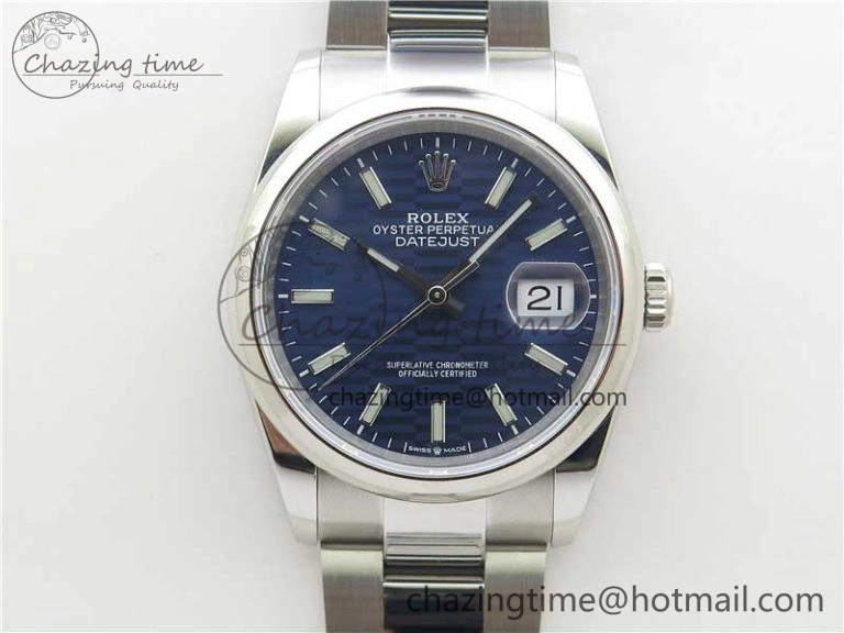 Seasonal DateJust 36 SS 126200 BP Maker 1:1 Best Edition Blue Dial on Oyster Bracelet 2537
