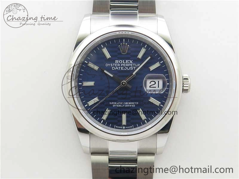 Seasonal DateJust 36 SS 126200 BP Maker 1:1 Best Edition Blue Dial on Oyster Bracelet 2537