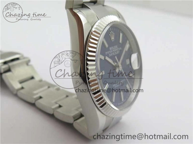 Minimalist DateJust 36 SS 126200 BP Maker 1:1 Best Edition Fluted Bezel Blue Dial on Oyster Bracelet 2538
