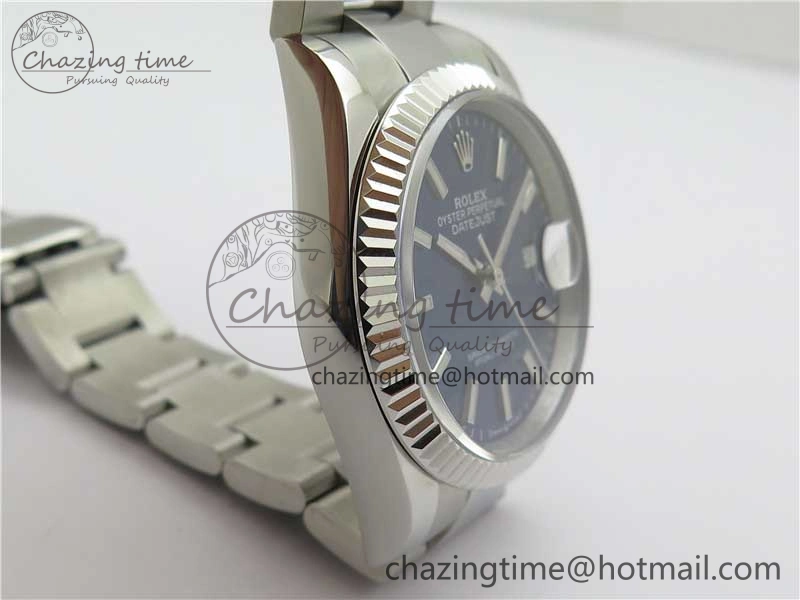 Minimalist DateJust 36 SS 126200 BP Maker 1:1 Best Edition Fluted Bezel Blue Dial on Oyster Bracelet 2538