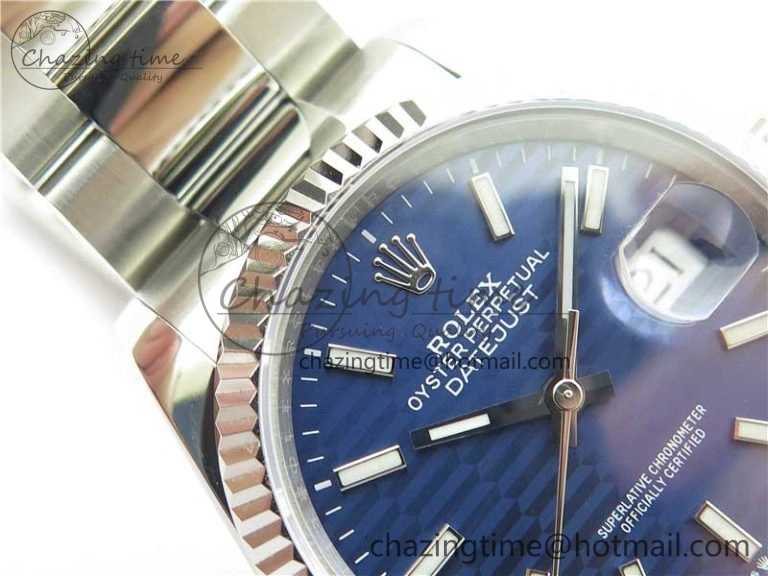 Minimalist DateJust 36 SS 126200 BP Maker 1:1 Best Edition Fluted Bezel Blue Dial on Oyster Bracelet 2538
