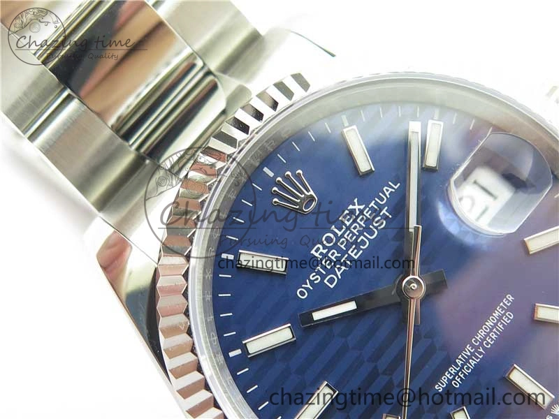 Minimalist DateJust 36 SS 126200 BP Maker 1:1 Best Edition Fluted Bezel Blue Dial on Oyster Bracelet 2538