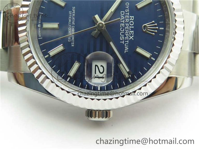 Minimalist DateJust 36 SS 126200 BP Maker 1:1 Best Edition Fluted Bezel Blue Dial on Oyster Bracelet 2538