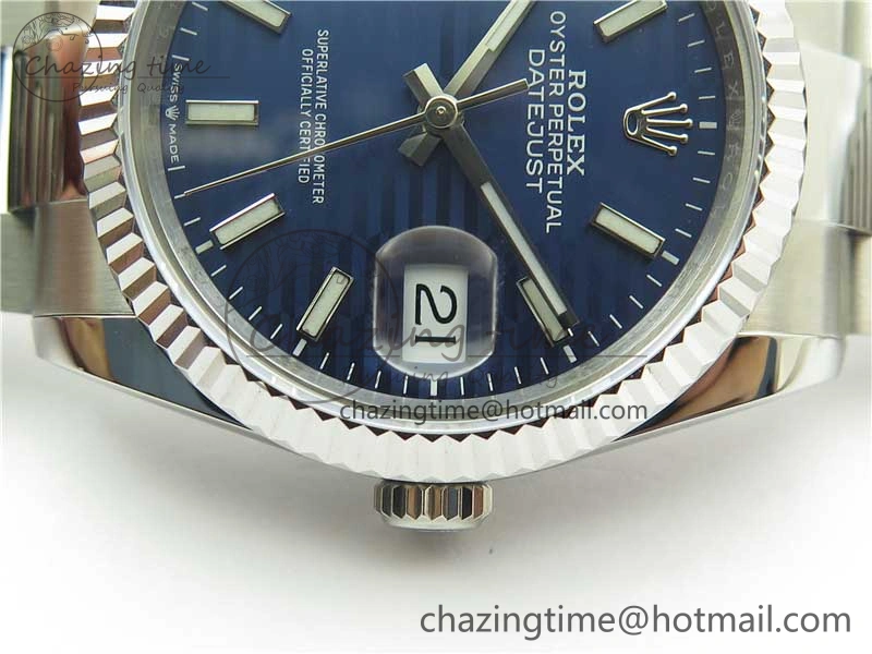 Minimalist DateJust 36 SS 126200 BP Maker 1:1 Best Edition Fluted Bezel Blue Dial on Oyster Bracelet 2538